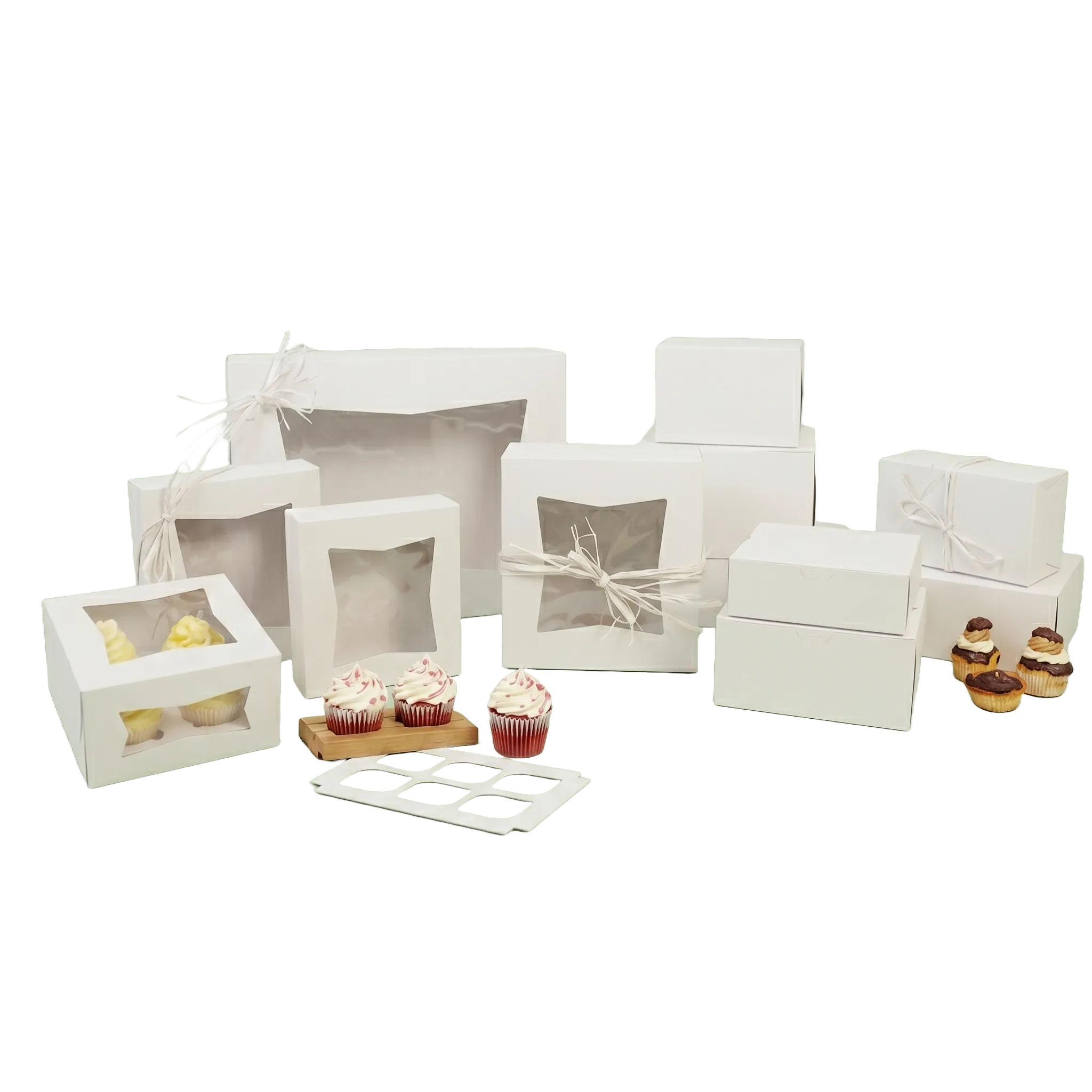 Custom white bakery boxes