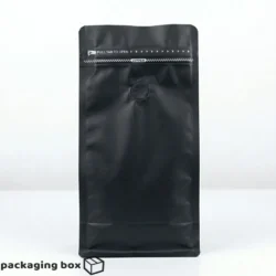 Black Stand Up Pouch With Valve