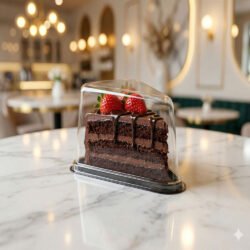 Cake Slice Box with Black Base