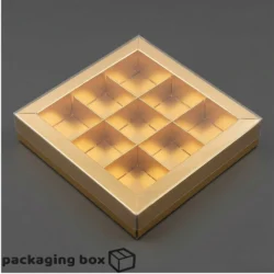 9 Cavity Chocolate Box — Gold Premium
