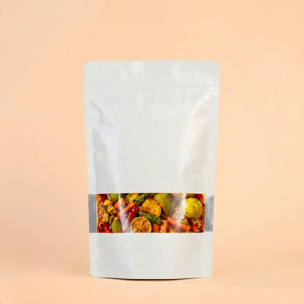 Kraft Standup Zipper Pouch with Window